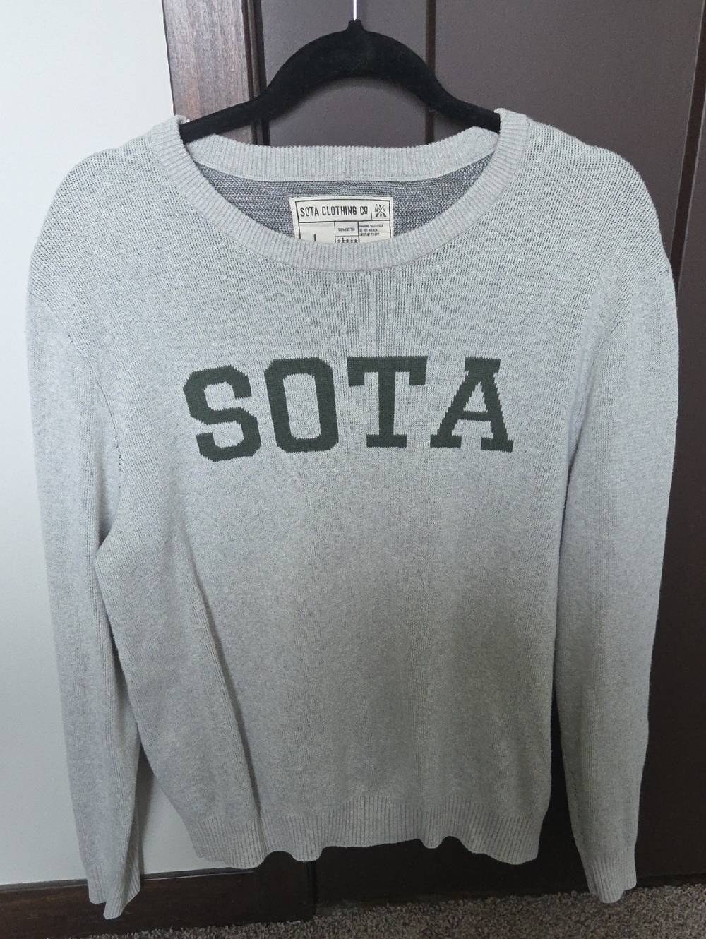 Women's Light Gray Crewneck Sweater